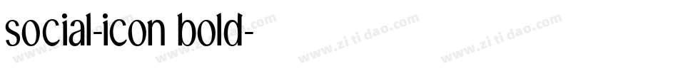 social-icon bold字体转换
